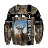 Deer Hunting Camo II Over Printed Unisex Deluxe Hoodie ML