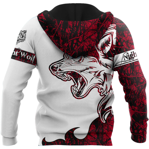 Night Wolf 3D Over Printed Shirt for Men and Women