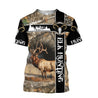 Elk Hunting Camo Over Printed Unisex Deluxe Hoodie ML