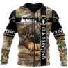 Elk Hunting Camo Over Printed Unisex Deluxe Hoodie ML