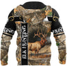 Elk Hunting Camo Over Printed Unisex Deluxe Hoodie ML