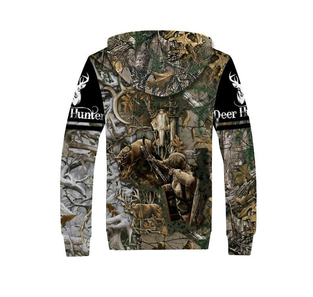 Bow Hunting Camo Over Printed Unisex Deluxe Hoodie ML