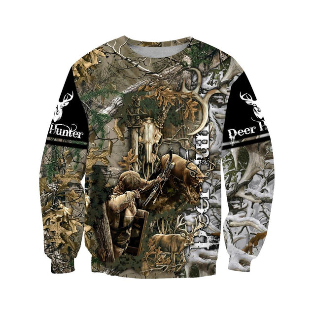 Bow Hunting Camo Over Printed Unisex Deluxe Hoodie ML