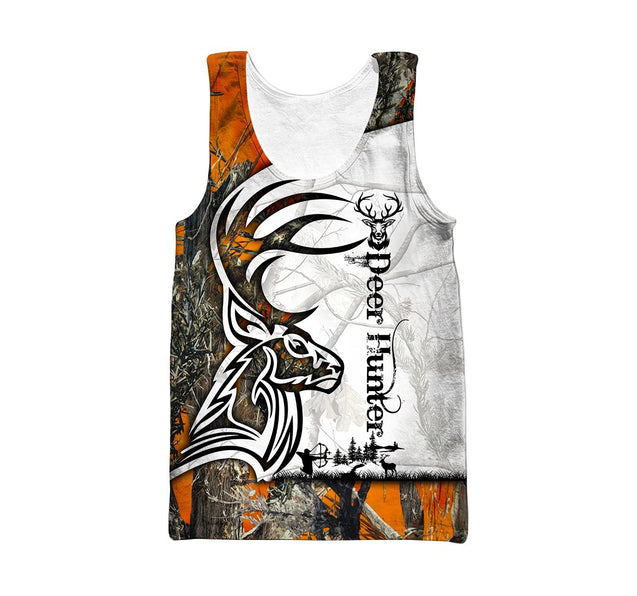 Deer Hunting Tattoo Camo Over Printed Unisex Deluxe Hoodie ML