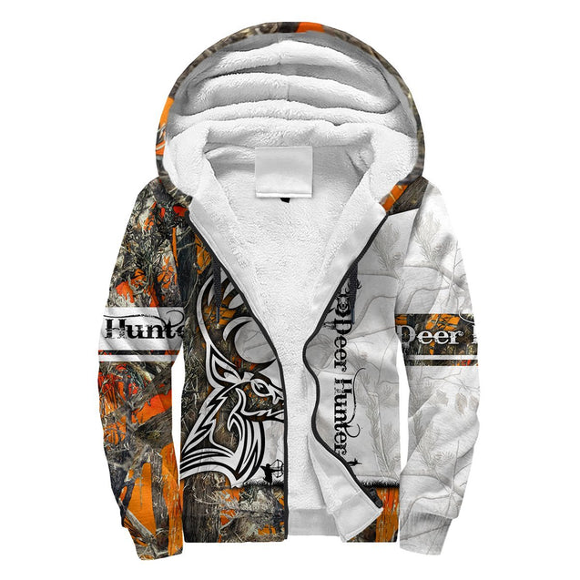 Deer Hunting Tattoo Camo Over Printed Unisex Deluxe Hoodie ML