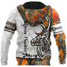 Deer Hunting Tattoo Camo Over Printed Unisex Deluxe Hoodie ML