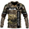 Moose Hunting II Camo Over Printed Unisex Deluxe Hoodie ML