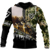 Deer Hunting III Camo Over Printed Unisex Deluxe Hoodie ML