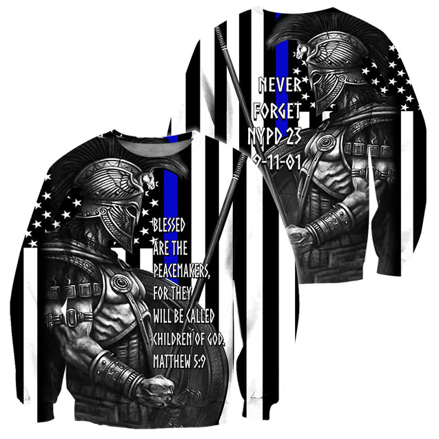 NYPD never forget our fallen brothers 3D All Over Printed shirt & short for men and women PL