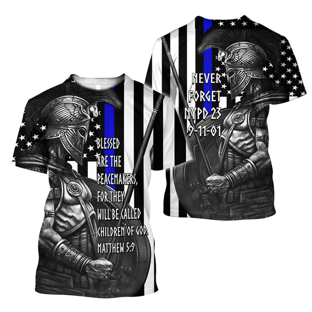 NYPD never forget our fallen brothers 3D All Over Printed shirt & short for men and women PL