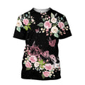 Cat & Butterfly Flower 3D All Over Printed shirt & short for men and women PL
