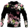 Cat & Butterfly Flower 3D All Over Printed shirt & short for men and women PL