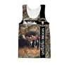 Moose III Hunting Camo Over Printed Unisex Deluxe Hoodie ML