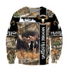 Moose III Hunting Camo Over Printed Unisex Deluxe Hoodie ML