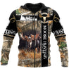 Moose III Hunting Camo Over Printed Unisex Deluxe Hoodie ML