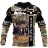 Moose III Hunting Camo Over Printed Unisex Deluxe Hoodie ML