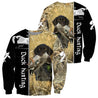 Duck Hunting Camo Over Printed Unisex Deluxe Hoodie ML