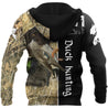 Duck Hunting Camo Over Printed Unisex Deluxe Hoodie ML