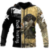 Duck Hunting Camo Over Printed Unisex Deluxe Hoodie ML