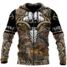 Deer III Hunting Camo Over Printed Unisex Deluxe Hoodie ML