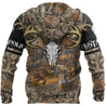 Deer III Hunting Camo Over Printed Unisex Deluxe Hoodie ML