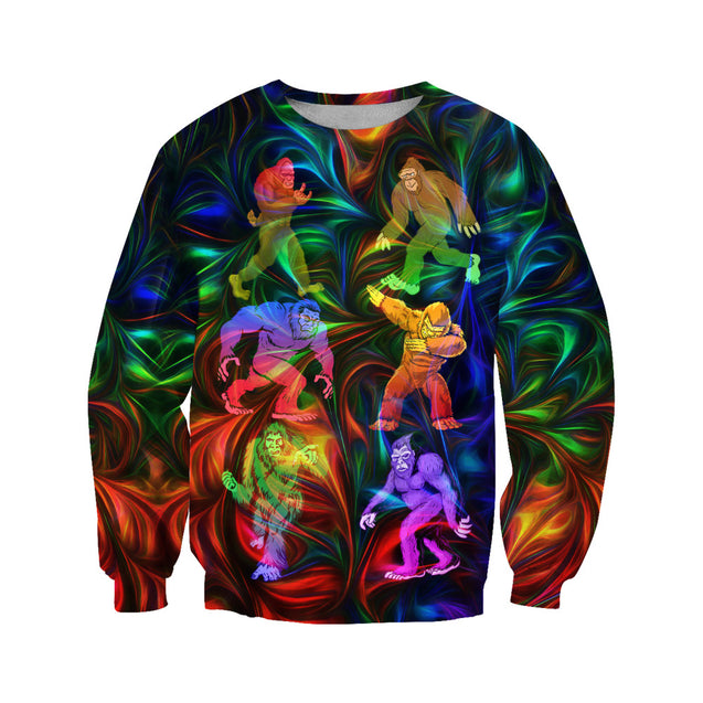 Colorful Bigfoot Hoodie For Men And Women JJW12102003