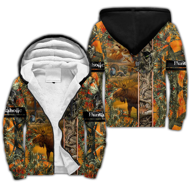 Huntaholic II Camo Over Printed Unisex Deluxe Hoodie ML