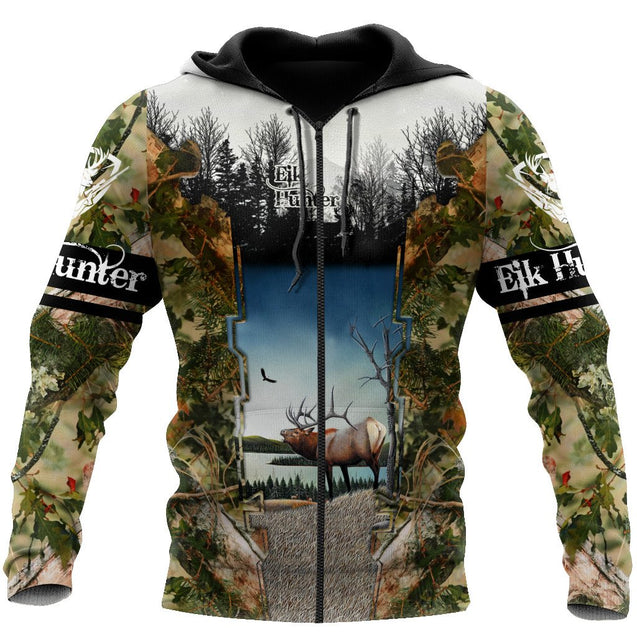 Deer Hunting IV Camo Over Printed Unisex Deluxe Hoodie ML