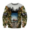 Deer Hunting IV Camo Over Printed Unisex Deluxe Hoodie ML