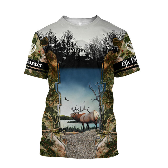 Deer Hunting IV Camo Over Printed Unisex Deluxe Hoodie ML