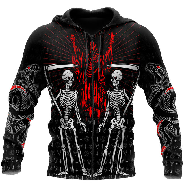 Skull Satanic Hoodie For Men And Women JJWST14102004