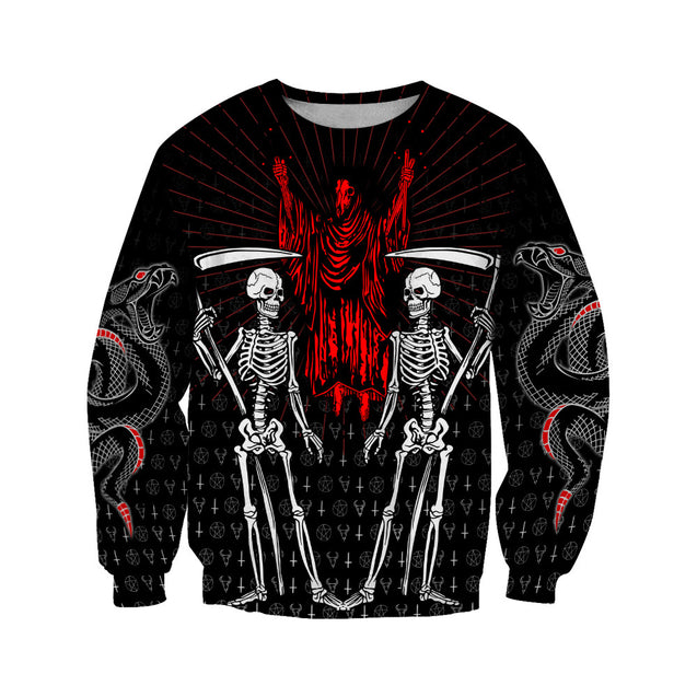 Skull Satanic Hoodie For Men And Women JJWST14102004