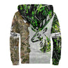 Deer Hunting Tattoo II Camo Over Printed Unisex Deluxe Hoodie ML