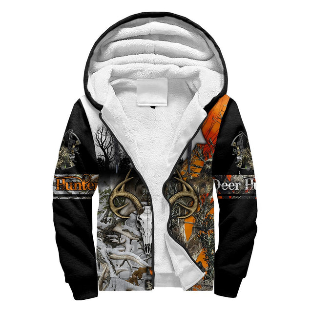 Deer Hunting VI Camo Over Printed Unisex Deluxe Hoodie ML