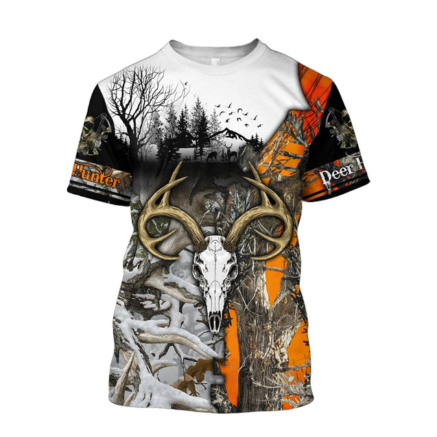 Deer Hunting VI Camo Over Printed Unisex Deluxe Hoodie ML