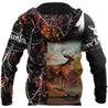 Deer Hunting V Camo Over Printed Unisex Deluxe Hoodie ML