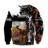 Deer Hunting V Camo Over Printed Unisex Deluxe Hoodie ML