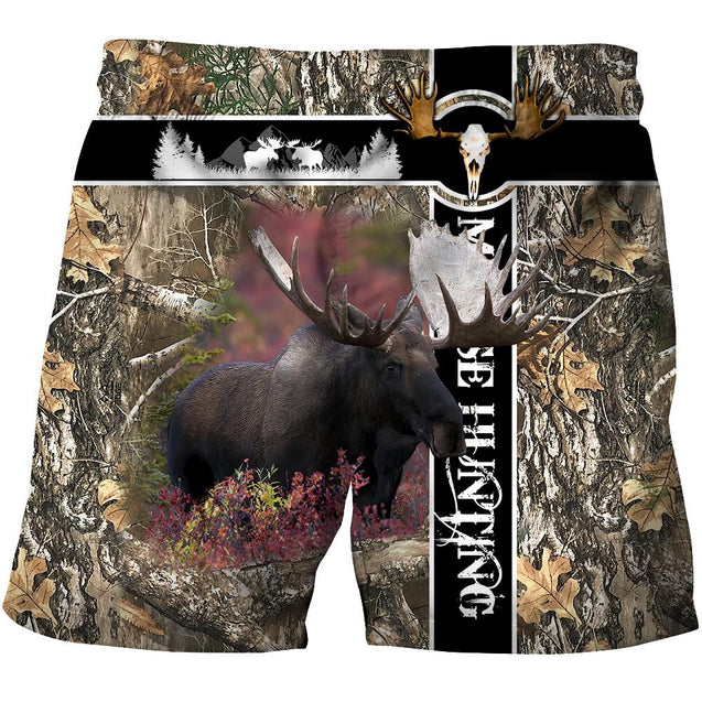 Moose Hunting VI Camo Over Printed Unisex Deluxe Hoodie ML