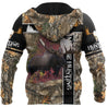 Moose Hunting VI Camo Over Printed Unisex Deluxe Hoodie ML