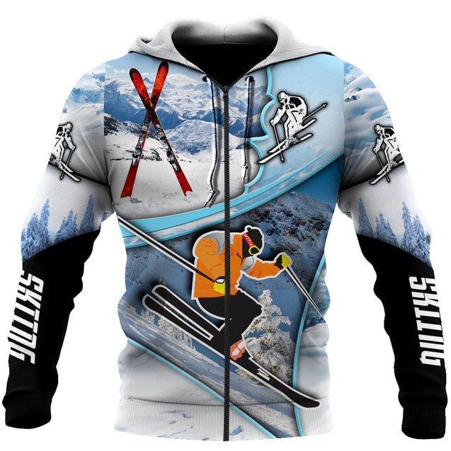 Skiing 3D All Over Printed shirt & short for men and women PL