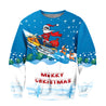 Santa Snowboarding 3D All Over Printed shirt & short for men and women PL