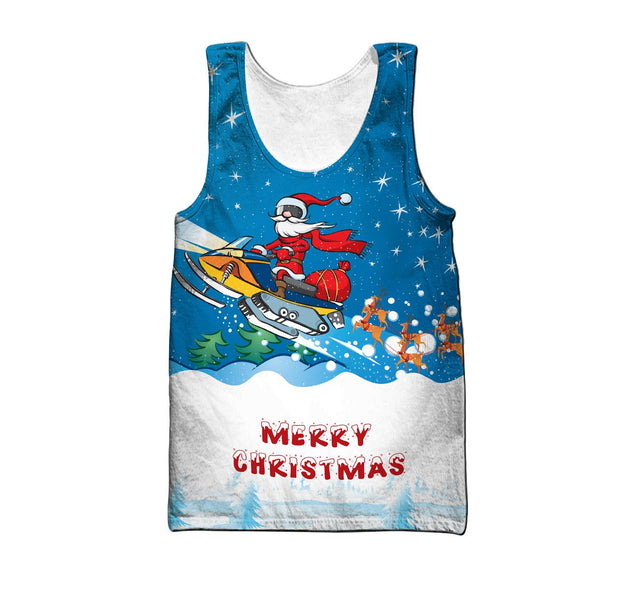 Santa Snowboarding 3D All Over Printed shirt & short for men and women PL