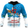 Santa Snowboarding 3D All Over Printed shirt & short for men and women PL