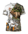 Deer Hunting VII Camo Over Printed Unisex Deluxe Shirts ML