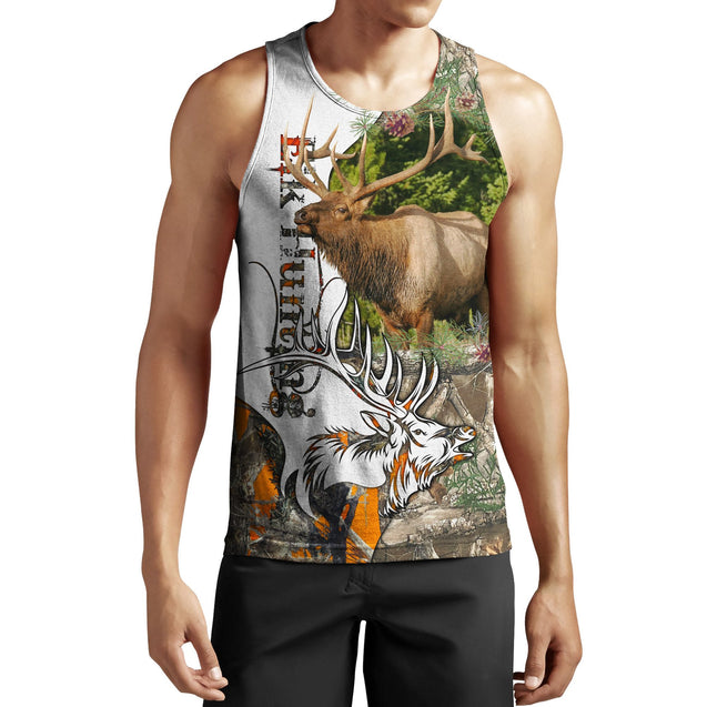 Deer Hunting VII Camo Over Printed Unisex Deluxe Shirts ML