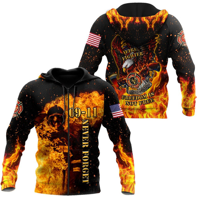 Firefighter never foget 09-11 3D All Over Printed for men and women PL