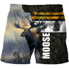 Moose Hunting V Camo Over Printed Unisex Deluxe Hoodie ML