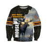 Moose Hunting V Camo Over Printed Unisex Deluxe Hoodie ML