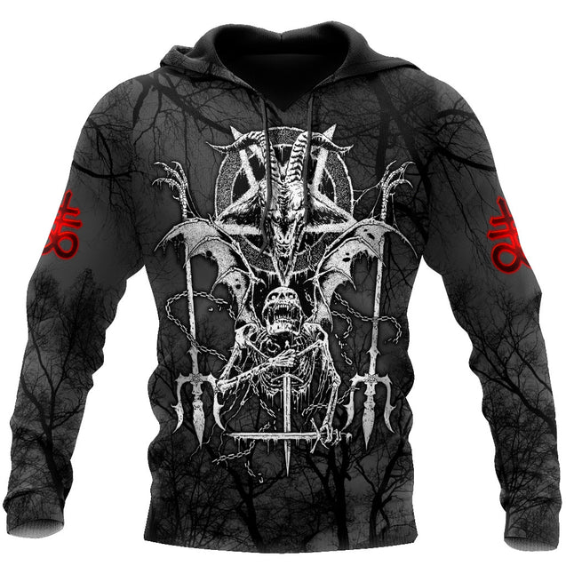 Skull Satanic Hoodie For Men And Women JJW16102004ST