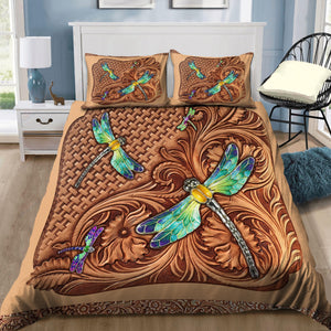 Green Cute Dragonflies Bedding Set MH1710202